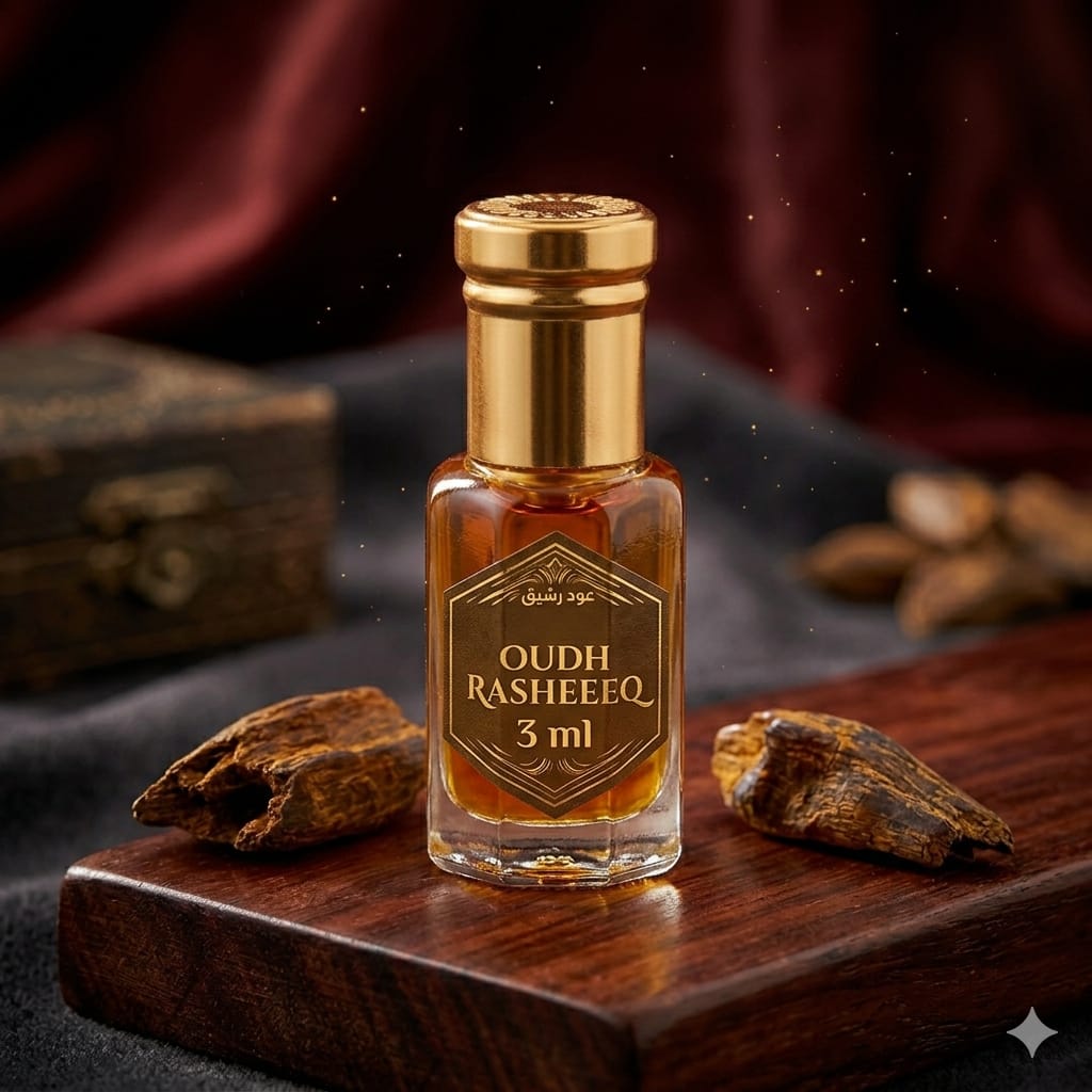 5 Attar Combo (oudh Rasheeqa- oudh Al badee- open optic- J74- Fida)