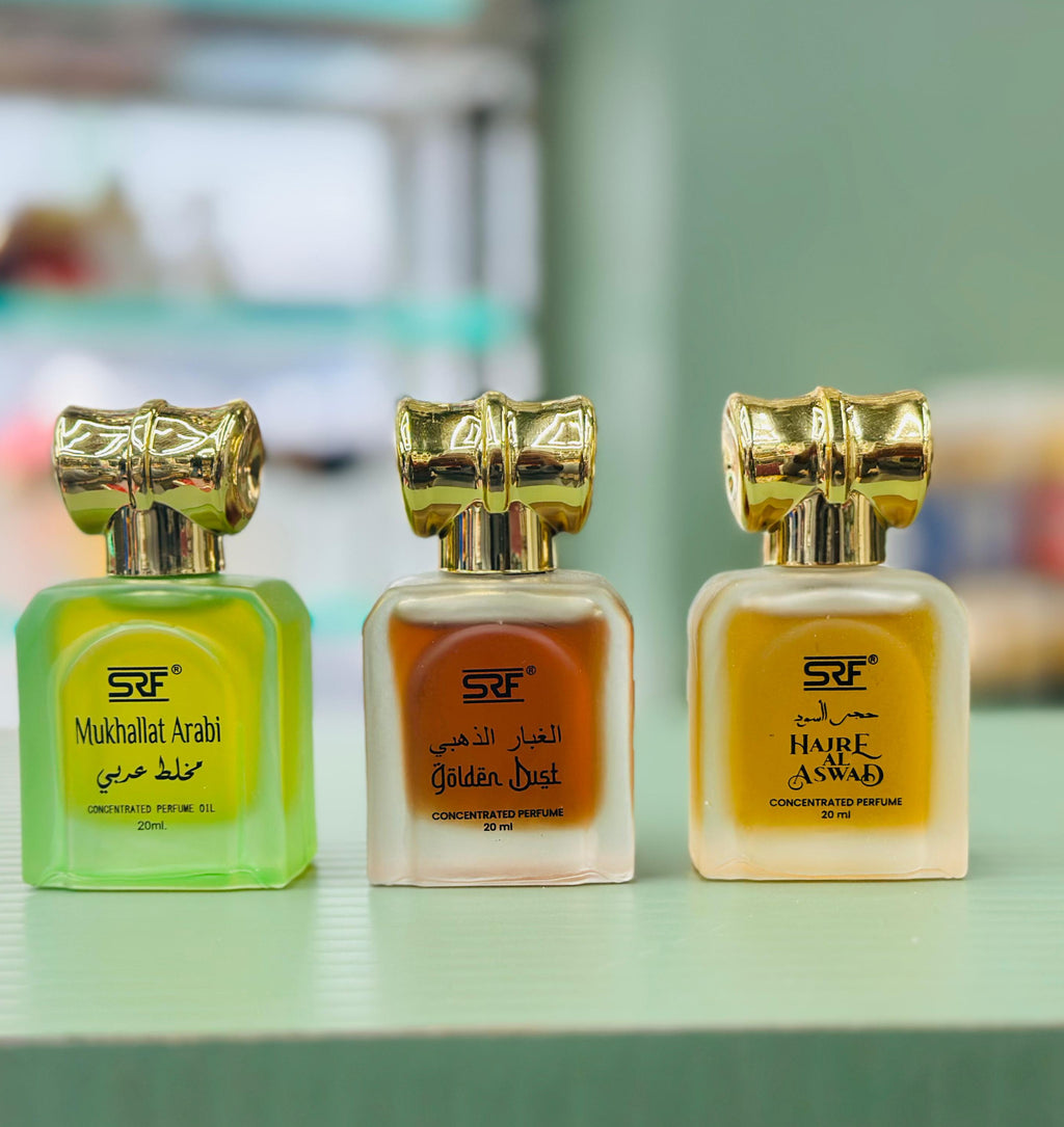 5 Attar combo 20 ml (Mukhallat Arabi, Golden Dust, Hajre Al Aswad)